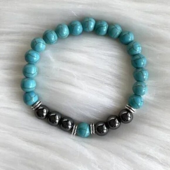 TIGER EYE TURQUOISE BRACELET - Picture 4 of 6